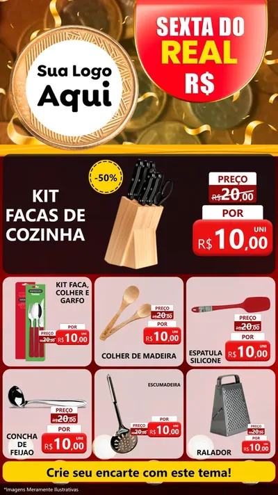 Modelo de Rede Social para Stories com o tema Sexta do Real para Utilidades Domésticas
