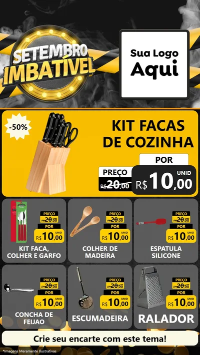 Modelo de Rede Social para Stories com o tema Setembro Imbatível para Utilidades Domésticas