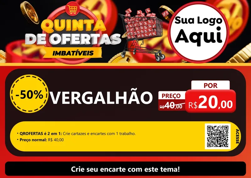 Modelo de Cartaz para Cartaz A4 Horizontal com o tema Quinta de Ofertas Imbatíveis para Ferragens