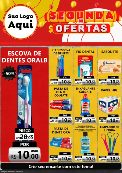 Modelo de Encarte para Encarte A4 Vertical com o tema Segunda de Ofertas para Higiene Pessoal