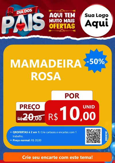 Modelo de Cartaz para Cartaz A4 Vertical com o tema Dia dos Pais para Bebês