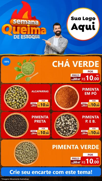 Modelo de TV para TV Vertical com o tema Semana Queima de Estoque para Produtos Naturais