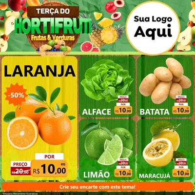 Modelo de Rede Social para Feed Facebook com o tema Terça do Hortifruti para Hortifrúti