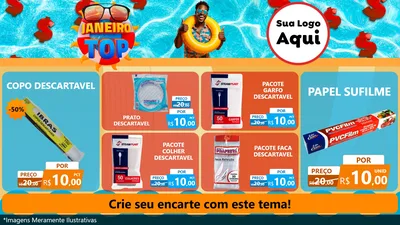 Modelo de TV para TV Horizontal com o tema Janeiro Top para Embalagens