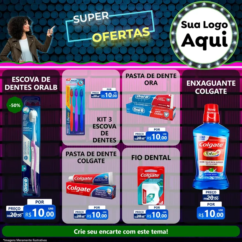 Modelo de Rede Social para Feed Facebook com o tema Super Ofertas para Higiene Pessoal