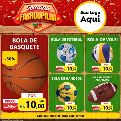 Modelo de Rede Social para Feed Facebook com o tema Semana Farroupilha para Artigos Esportivos
