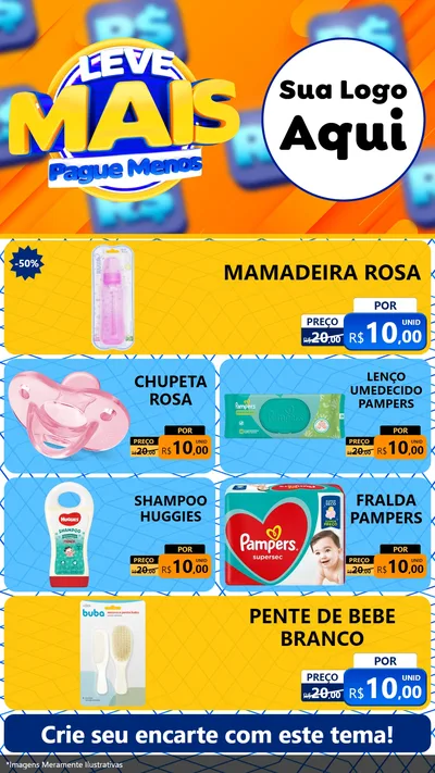 Modelo de TV para TV Vertical com o tema Leve Mais, Pague Menos para Bebês