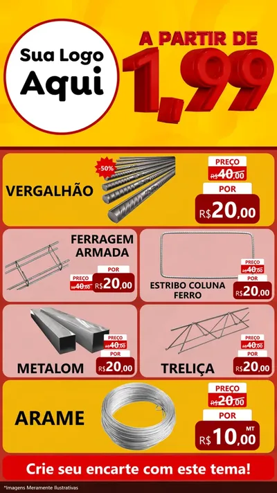 Modelo de TV para TV Vertical com o tema A Partir de Um e Noventa e Nove - 1,99