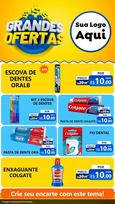 Modelo de TV para TV Vertical com o tema Grandes Ofertas para Higiene Pessoal