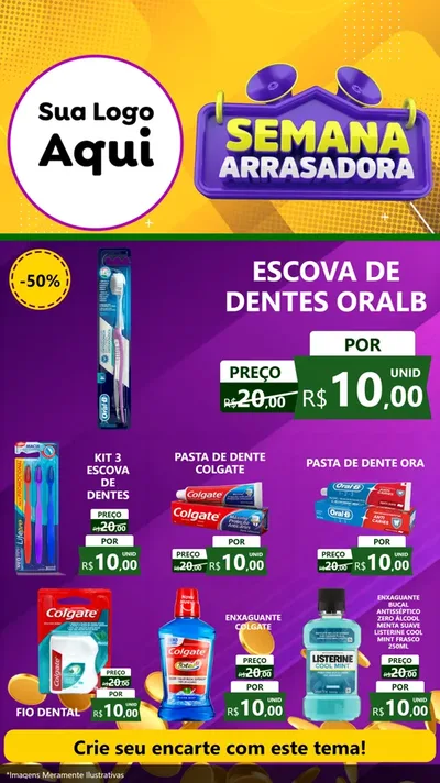 Modelo de Rede Social para Stories com o tema Semana Arrasadora para Higiene Pessoal