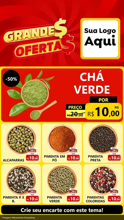 Modelo de Rede Social para Stories com o tema Grandes Ofertas para Produtos Naturais