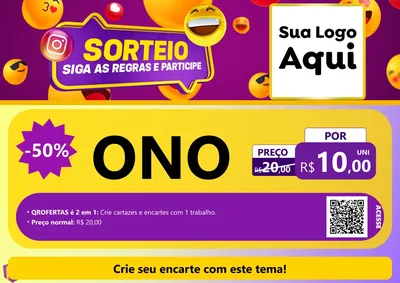 Modelo de Cartaz para Cartaz A4 Horizontal com o tema Sorteio para Óticas