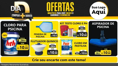 Modelo de TV para TV Horizontal com o tema Dia D Mais Economia para Produtos para Piscina