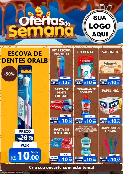 Modelo de Encarte para Encarte A4 Vertical com o tema Ofertas da Semana - Páscoa para Higiene Pessoal