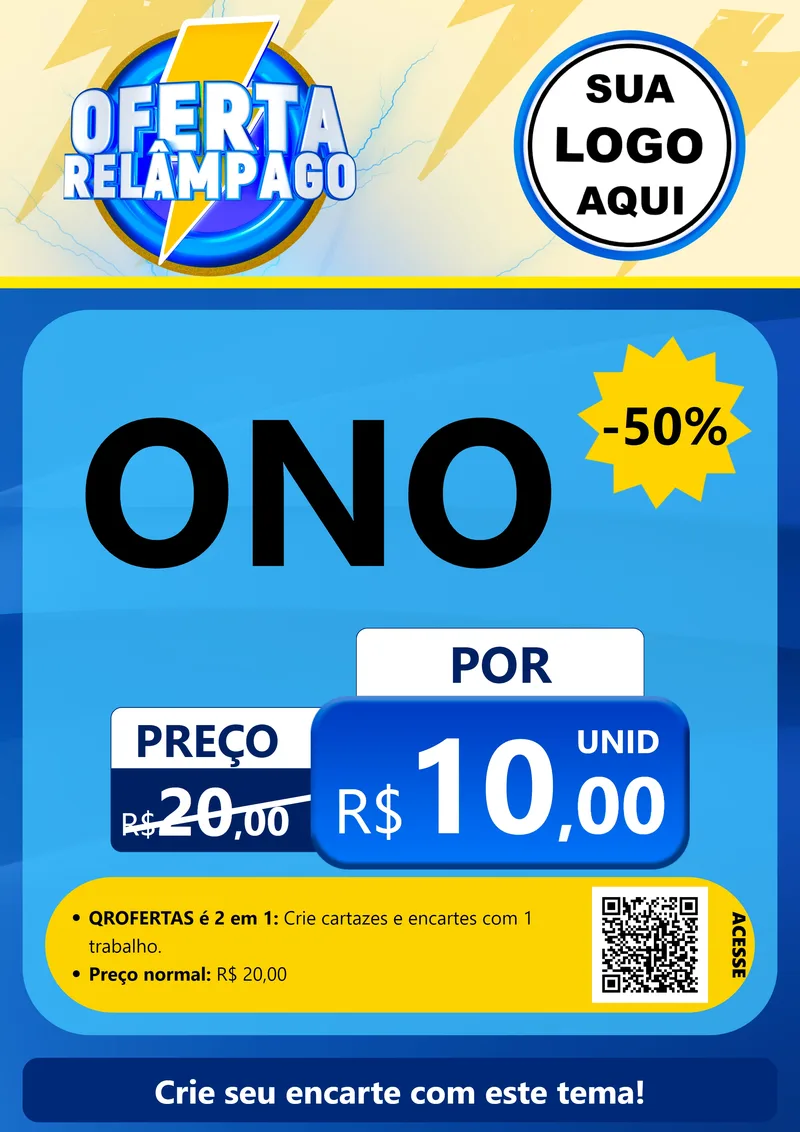 Modelo de Cartaz para Cartaz A4 Vertical com o tema Oferta Relâmpago para Óticas