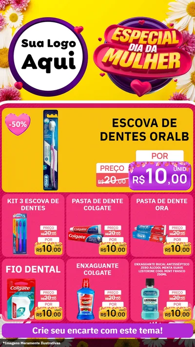 Modelo de Rede Social para Stories com o tema Especial Dia da Mulher para Higiene Pessoal