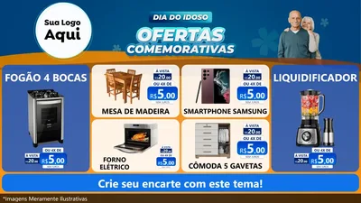 Modelo de TV para TV Horizontal com o tema Dia do Idoso