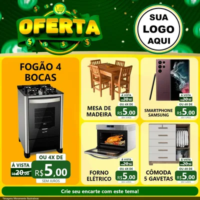 Modelo de Rede Social para Feed Facebook com o tema Oferta para Móveis e Eletro