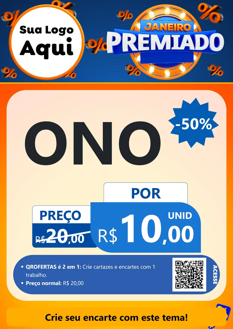 Modelo de Cartaz para Cartaz A4 Vertical com o tema Janeiro Premiado para Óticas
