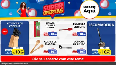 Modelo de TV para TV Horizontal com o tema Super Ofertas para Utilidades Domésticas