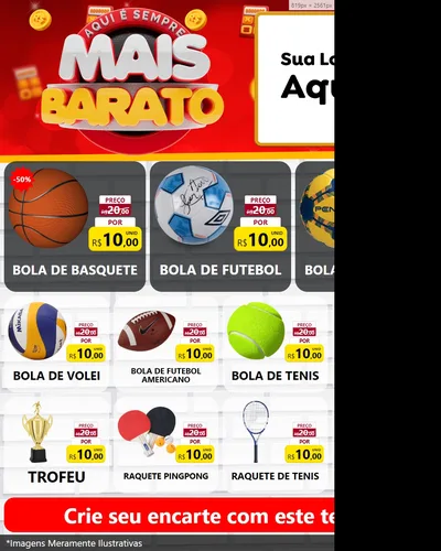 Modelo de Rede Social para Feed Instagram com o tema Mais Barato para Artigos Esportivos