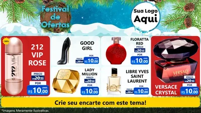 Modelo de TV para TV Horizontal com o tema Festival de Ofertas - Inverno para Perfumes