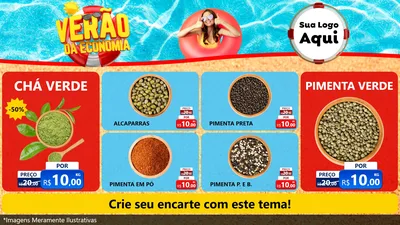 Modelo de TV para TV Horizontal com o tema Verão da Economia para Produtos Naturais