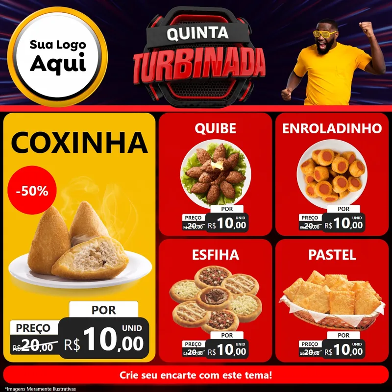 Modelo de Rede Social para Feed Facebook com o tema Quinta Turbinada para Salgadaria