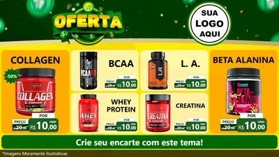 Modelo de TV para TV Horizontal com o tema Oferta para Suplementos alimentares