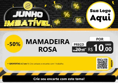 Modelo de Cartaz para Cartaz A4 Horizontal com o tema Junho Imbatível para Bebês