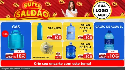 Modelo de TV para TV Horizontal com o tema Super Saldão para Água e gás