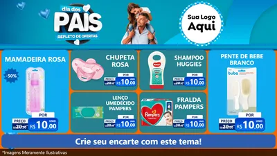 Modelo de TV para TV Horizontal com o tema Dia Dos Pais Repleto de Ofertas para Bebês