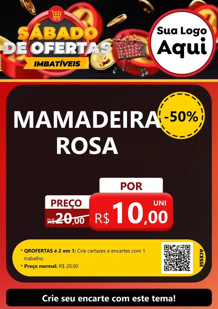 Modelo de Cartaz para Cartaz A4 Vertical com o tema Sábado de Ofertas Imbatíveis para Bebês