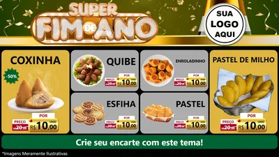 Modelo de TV para TV Horizontal com o tema Super Fim de Ano para Salgadaria