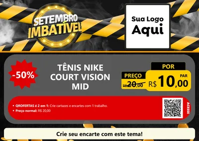 Modelo de Cartaz para Cartaz A4 Horizontal com o tema Setembro Imbatível para Calçados