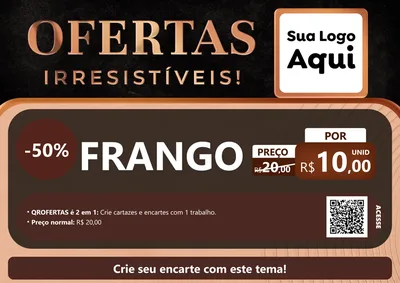 Modelo de Cartaz para Cartaz A4 Horizontal com o tema Ofertas Irresistíveis! para Assados