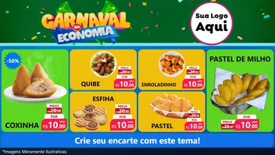 Modelo de TV para TV Horizontal com o tema Carnaval da Economia para Salgadaria