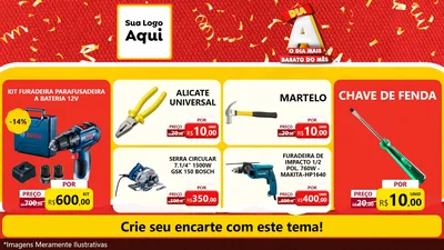 Modelo de TV para TV Horizontal com o tema Dia A o Dia Mais Barato do Mês para Maquinas e Ferramentas