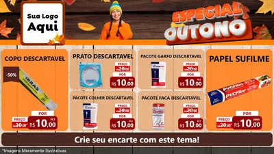 Modelo de TV para TV Horizontal com o tema Especial Outono para Embalagens