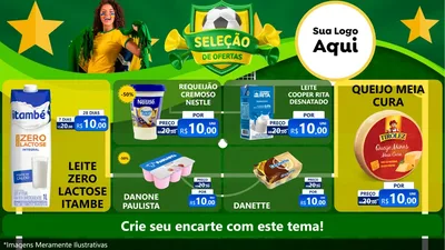 Modelo de TV para TV Horizontal com o tema Seleção de Ofertas - Copa para Frios e Laticínios