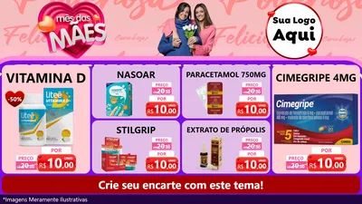 Modelo de TV para TV Horizontal com o tema Mês Das Mães para Farmácia