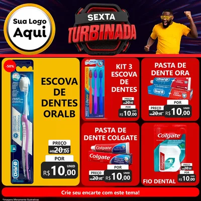 Modelo de Rede Social para Feed Facebook com o tema Sexta Turbinada para Higiene Pessoal