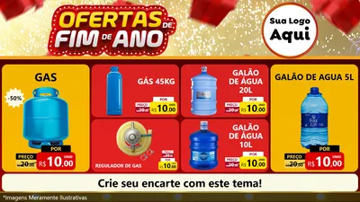 Modelo de TV para TV Horizontal com o tema Ofertas de Fim de Ano para Água e gás