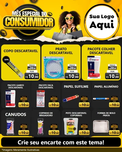 Modelo de Rede Social para Feed Instagram com o tema Mês Especial do Consumidor para Embalagens