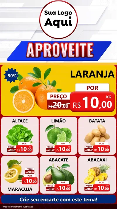 Modelo de Rede Social para Stories com o tema Aproveite para Hortifrúti