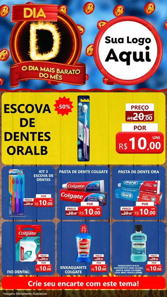 Modelo de Rede Social para Stories com o tema Dia D - O Dia Mais Barato Do Mês para Higiene Pessoal
