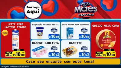 Modelo de TV para TV Horizontal com o tema Dia Das Mães Imperdível para Frios e Laticínios