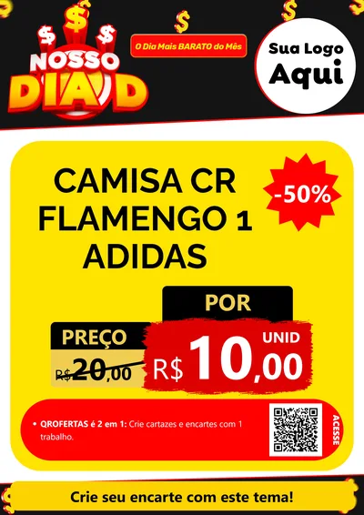 Modelo de Cartaz para Cartaz A4 Vertical com o tema Nosso Dia D para Roupas e acessórios