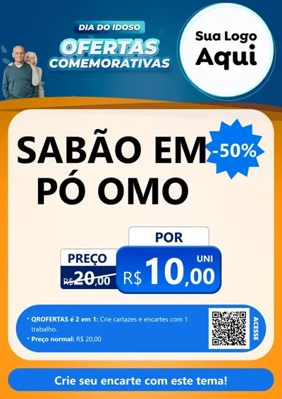 Modelo de Cartaz para Cartaz A4 Vertical com o tema Dia do Idoso