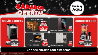 Modelo de TV para TV Horizontal com o tema Sabadou de Ofertas para Móveis e Eletro